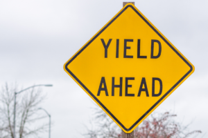 Yield ahead sign