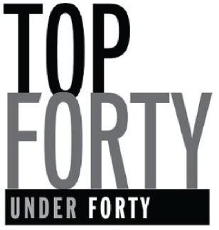 Top Forty Under Forty badge