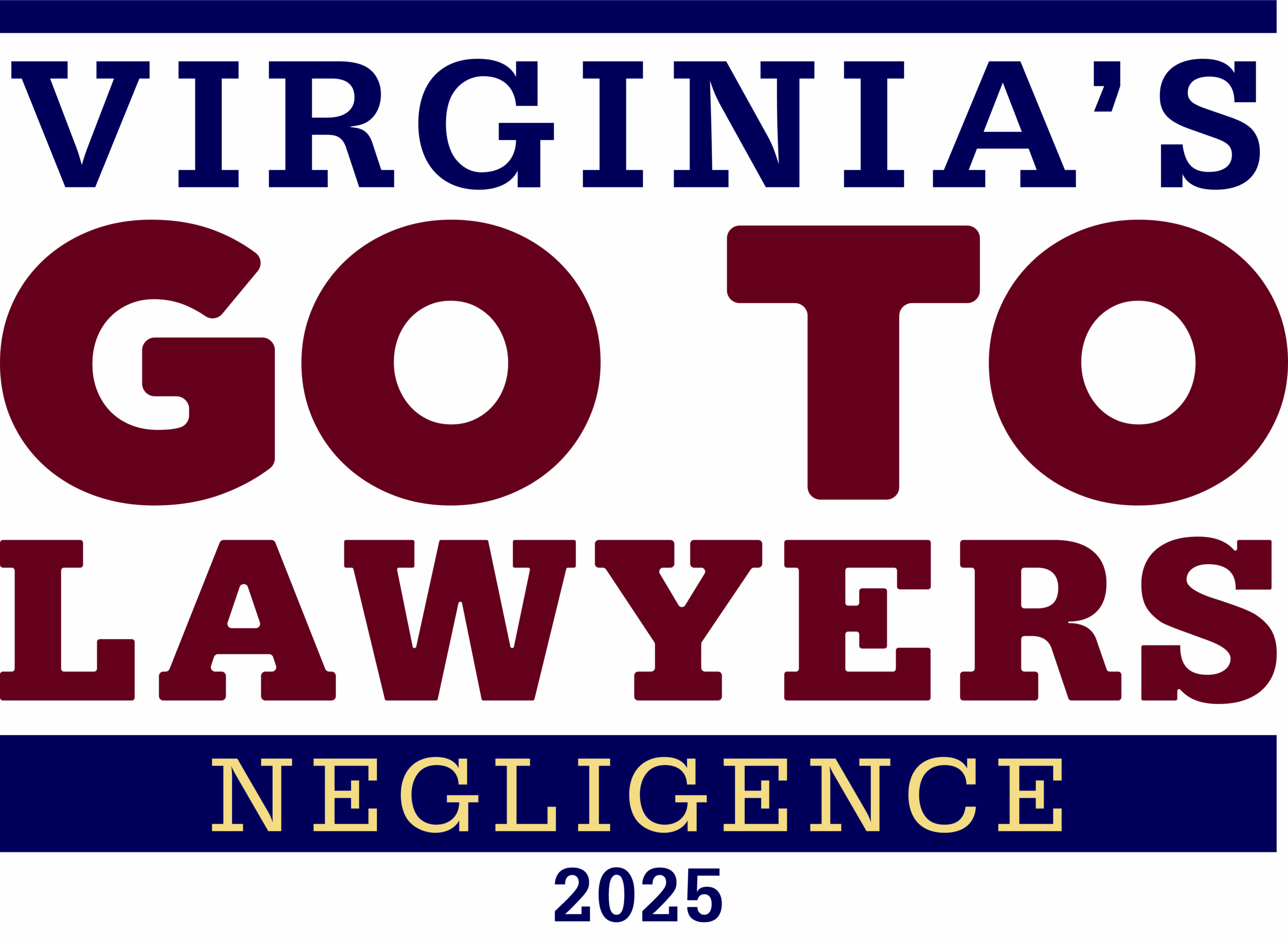 Award badge recognizing a Cooper Hurley attorney as a Go-To Lawyer for excellence in Negligence law in 2025.