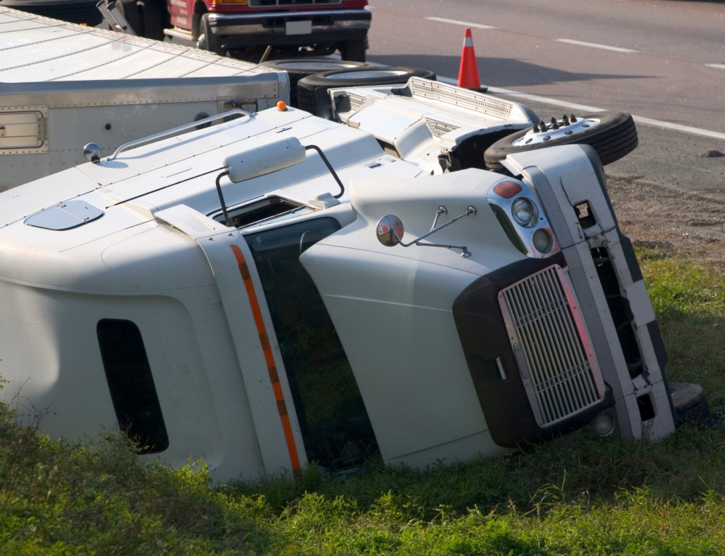 Rollover truck accident