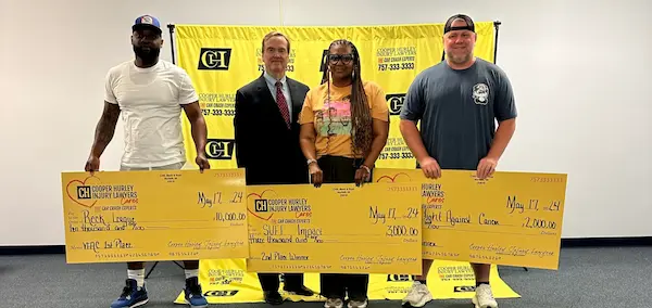 Jim along with winners from the recent Raffle as part of Cooper Hurley's Community Involvement