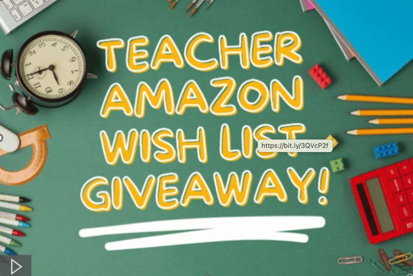 teacher amazon wishlist giveaway graphic